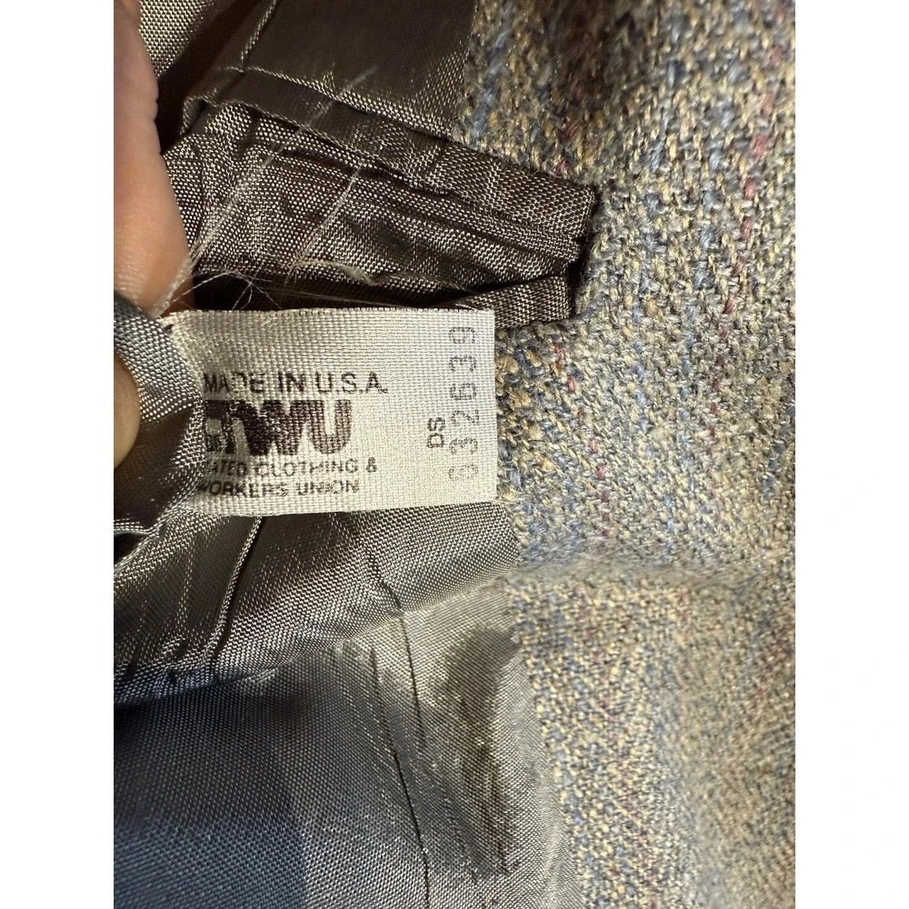 Vintage Ellis S.L.‎ Sterling Men's 40R Gray Herringbone Wool Sport Coat USA